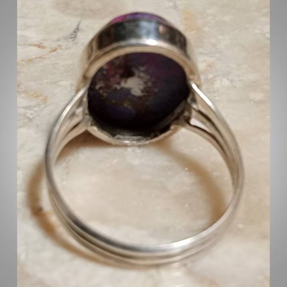 CLOSEOUT! š„AUTHENTIC Mohave Purple Turquoise sterling silver Ring sz 7  03 - Picture 5 of 5